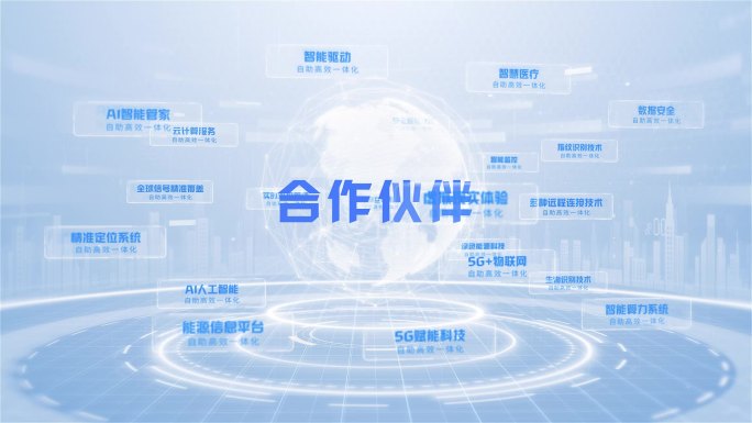 科技企业多文字展示
