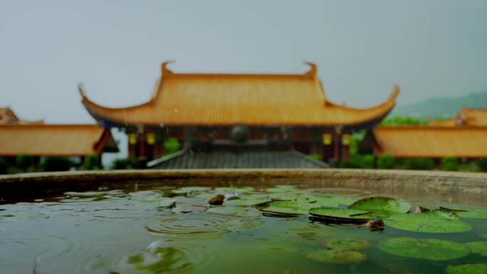 雨中的寺院