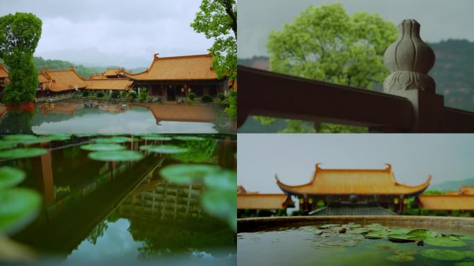 雨中的寺院