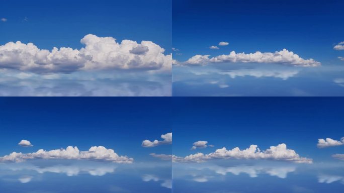 云 一望无际 海面 倒影