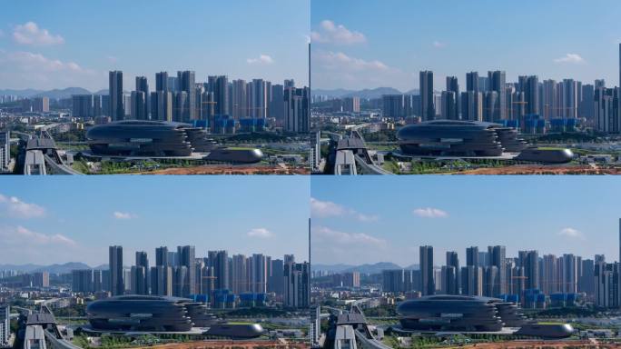 深圳科技馆新馆城市天际线延时