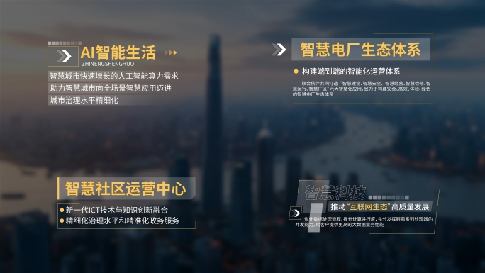 科技字幕文字板式