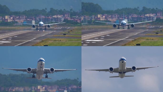 中国南方航空 波音777飞机从广州起飞