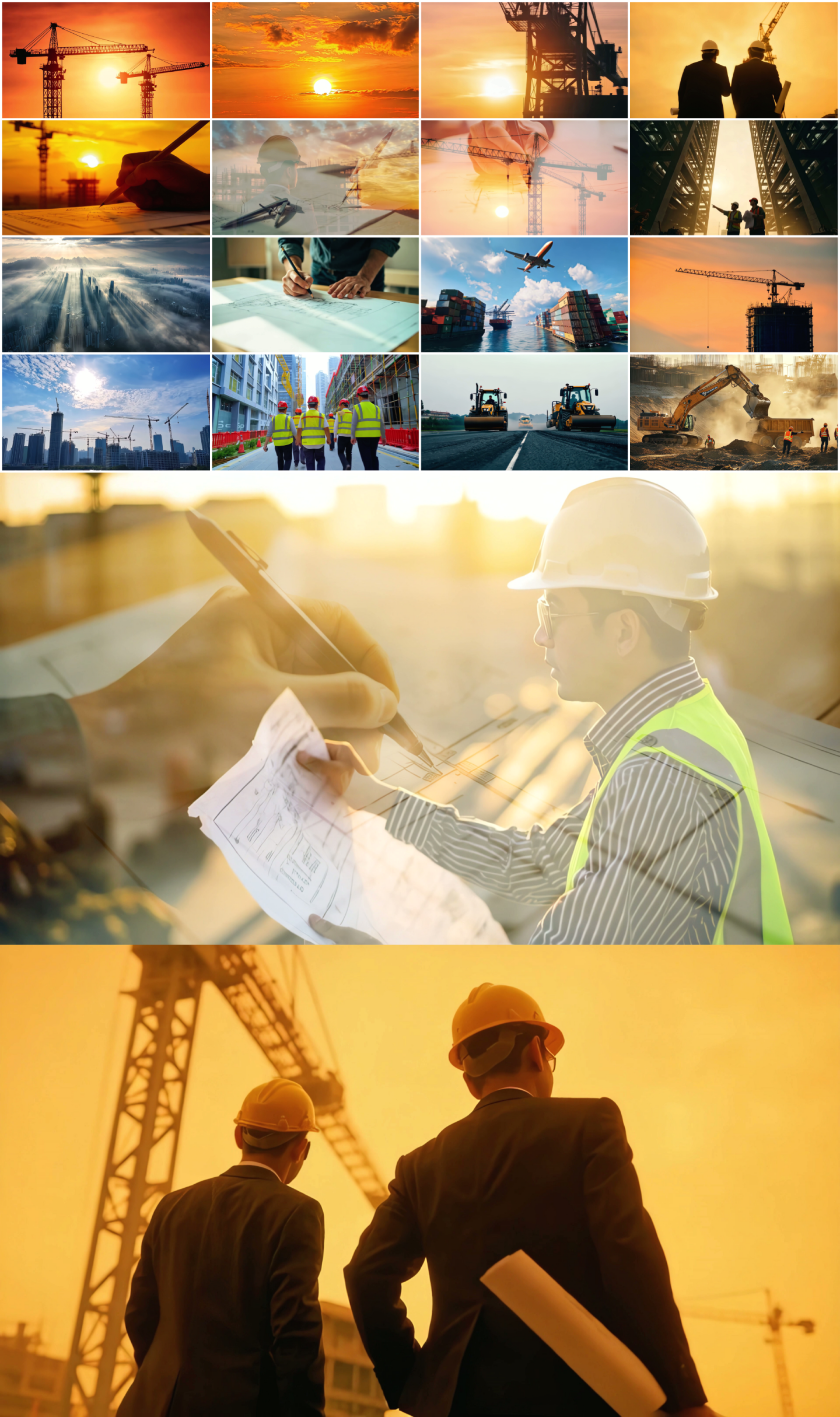 建筑工地延时城市建设建筑工程师建筑工人