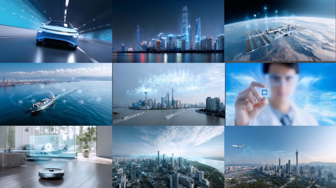 智慧城市未来科技绿色能源全球物流科技城市