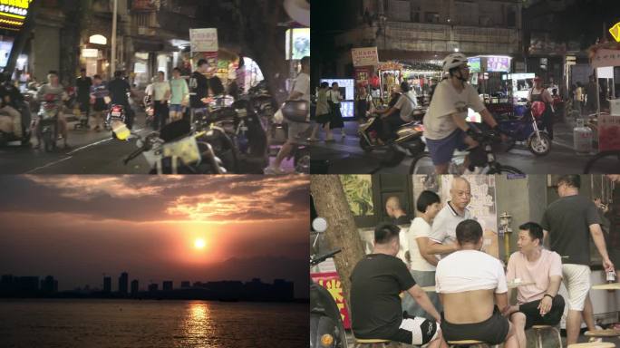 湛江街景 夜转日