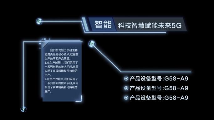 6款信息定位指示标识科技字幕条