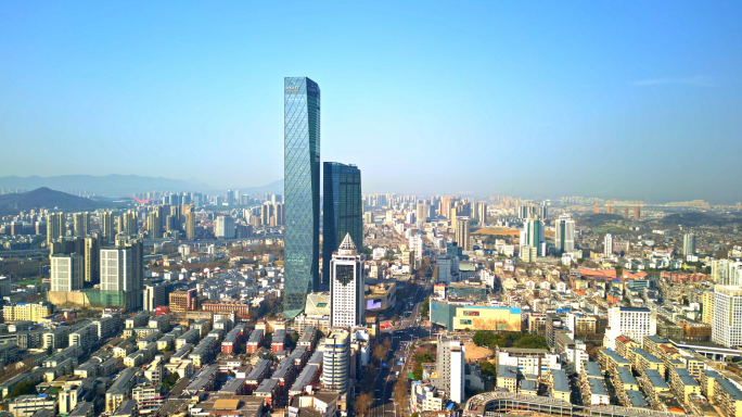 镇江市京口区大市口市中心鸟瞰