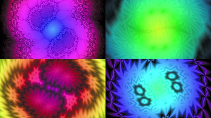 绚丽光影万花筒迷幻色彩漩涡旋转星云核心的