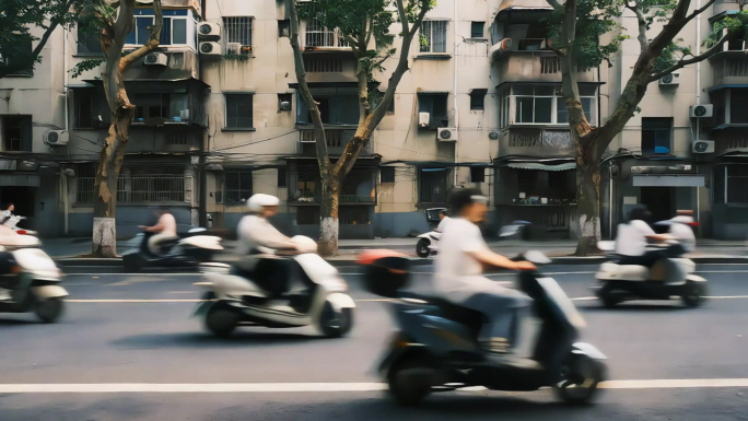 城市 人流 车流 行人快剪视频