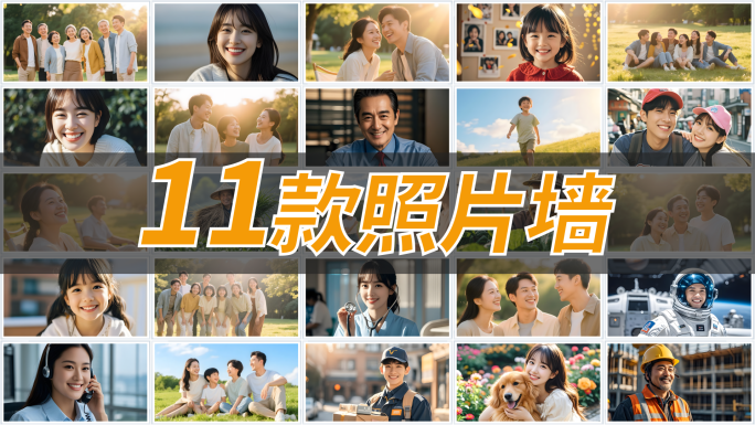 11款-立体空间多样式照片墙图片汇聚排版