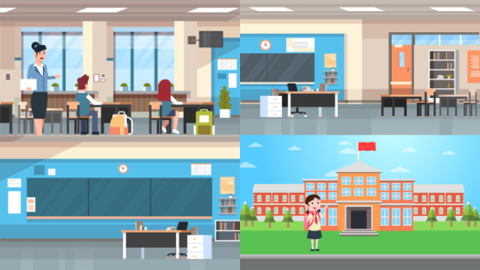 校园场景MG动画12套