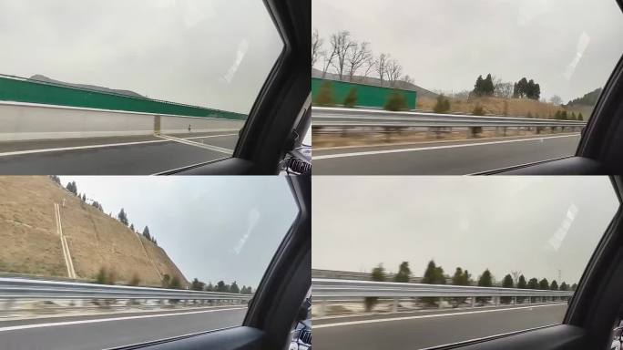 高速公路上的旅程车窗外的风景
