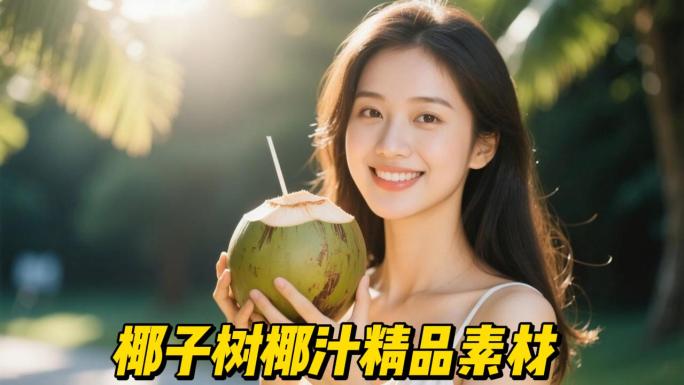 椰子树椰汁新鲜椰子