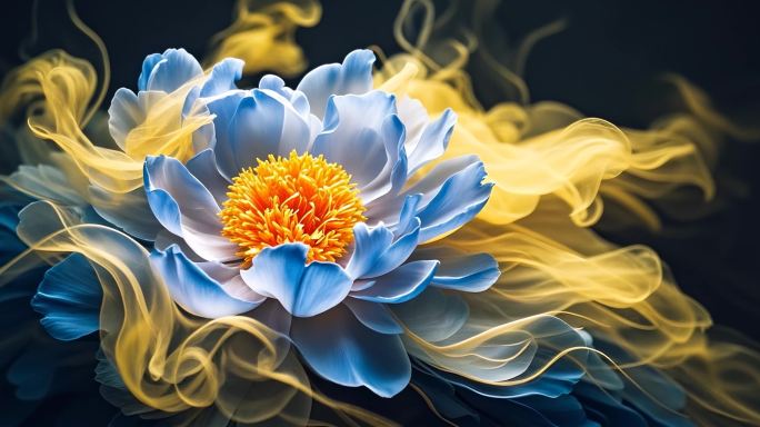宽屏梦幻蓝色鲜花
