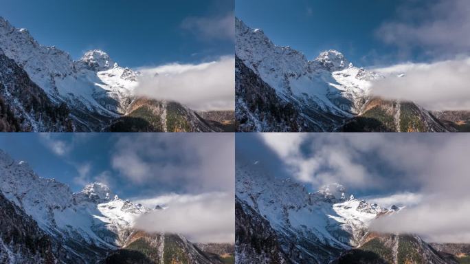 6K30P川西霸王山航拍风光延时视频