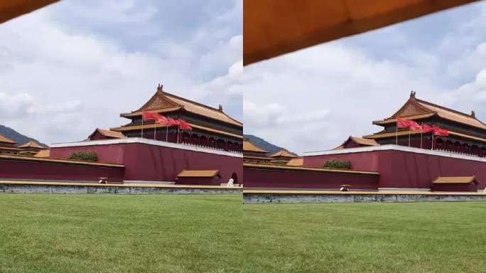 故宫红墙绿草