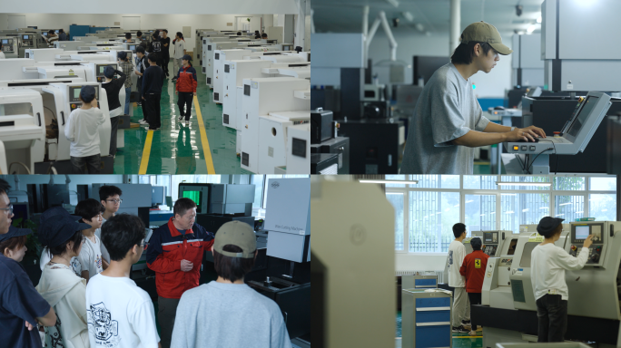 工业制造生产车间技术人员操作