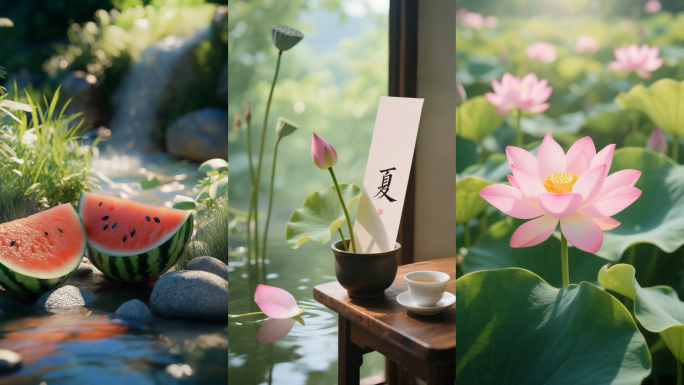 竖版竖屏立夏夏至小暑大暑夏天夏日合集