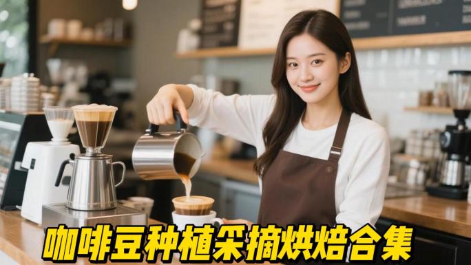 咖啡咖啡制作咖啡豆种植采摘烘焙