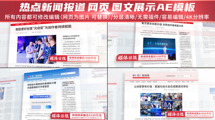 热点新闻报道时事媒体网页 图文展示19