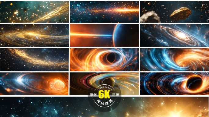 6K星河宇宙粒子光效穿梭宇宙星际旅行