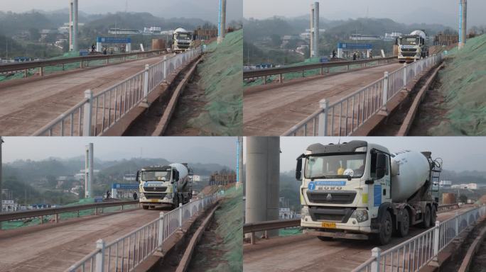 桥梁建设中的水泥运输