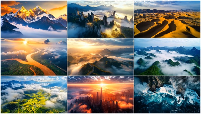 【4K】航拍中国大好河山风光美景合集