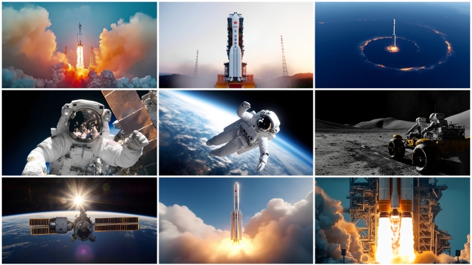 航空航天火箭发射中国火箭卫星发射宇航员