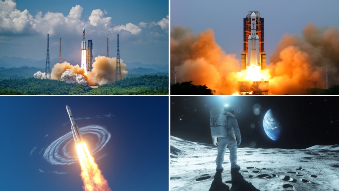 航空航天火箭发射中国火箭卫星发射宇航员