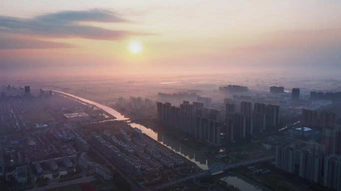 宝应城市航拍