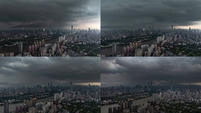 2025广州强对流台风乌云暴雨1