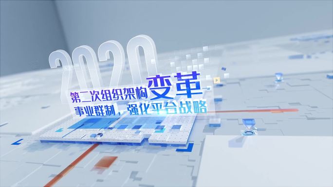 企业数据大事记历程年份大气三维AE模板
