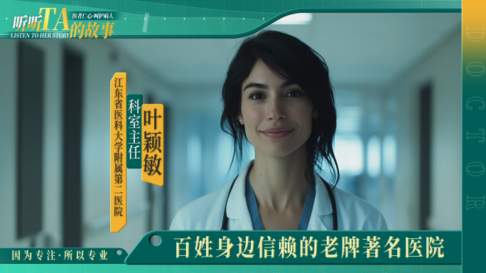 简约清新医学视频框 医生采访边框