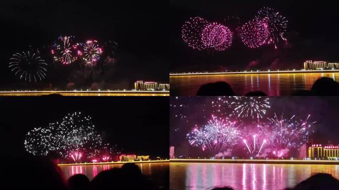城市夜景 烟花盛宴 (无剪辑版)