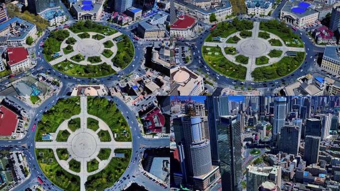 春日里的中山广场，友好广场，希望广场