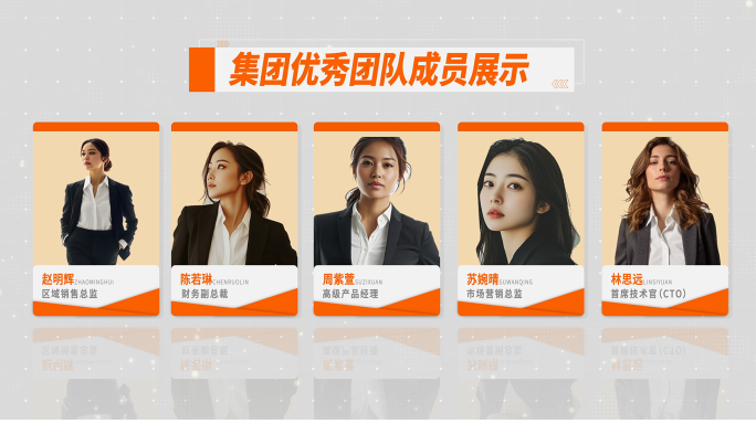 橙色科技团队成员展示 照片墙