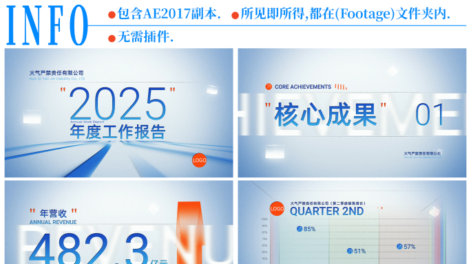 年终季度总结 数据报告（无插件）