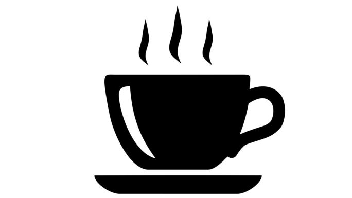 透明背景上的茶杯图标。