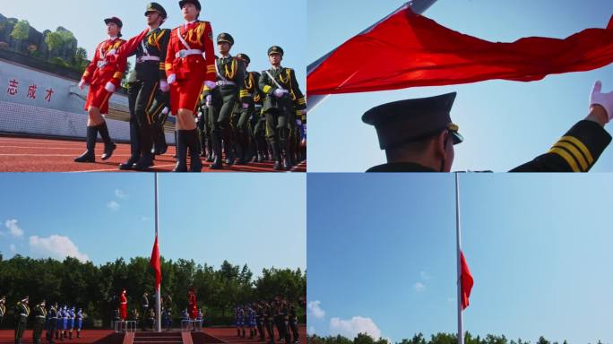学校庄严升旗仪式