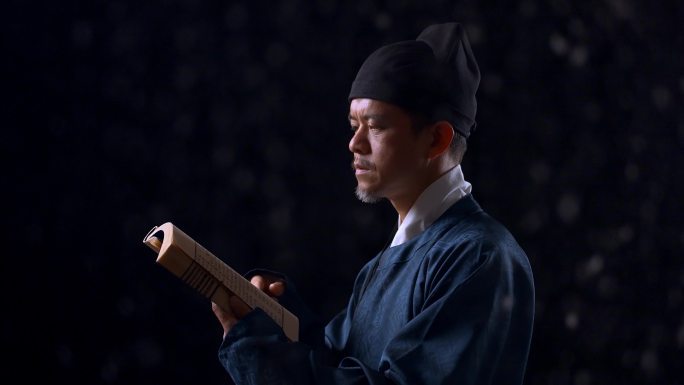 雪夜读书人 书生 文人雅士