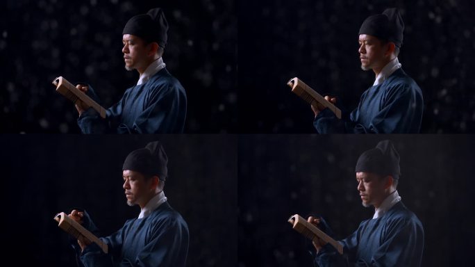 雪夜读书人 书生 文人雅士