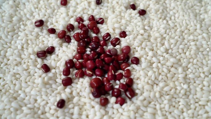 糯米红豆食材特写