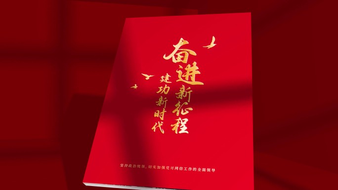 党政党建政府报告 画册翻页（无插件）