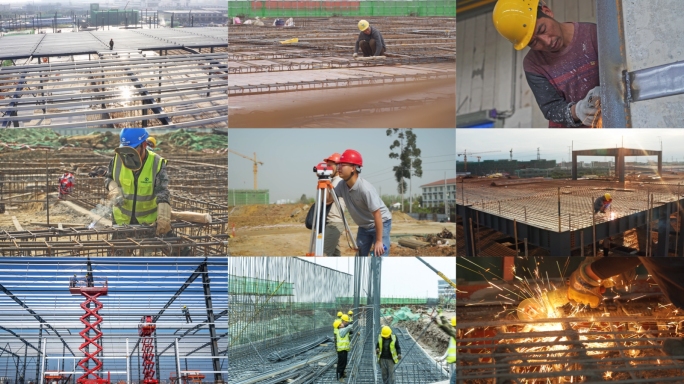 工人农民工平凡岗位建筑工地劳动奋斗前行