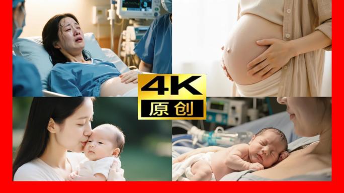 母亲妈妈母亲节孕妇分娩母爱婴儿温馨唯美