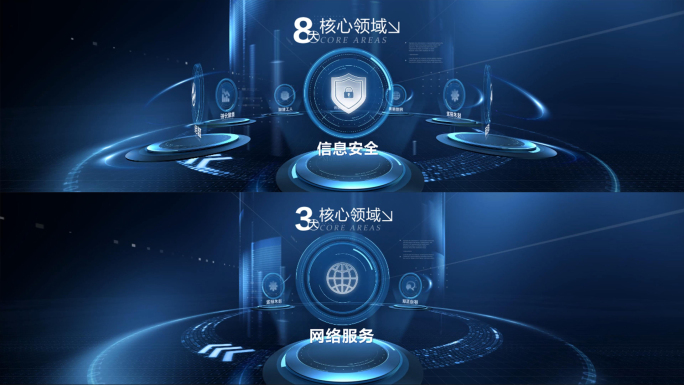 科技文字信息分类展示宽屏