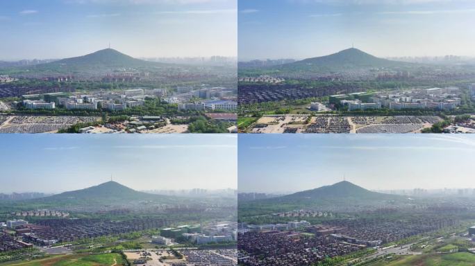 合肥大蜀山城市远景山景航拍