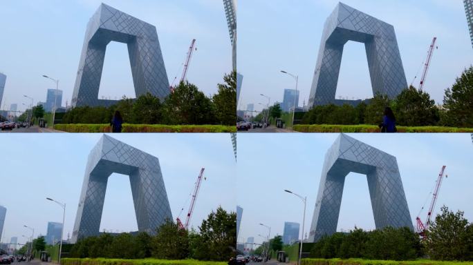 北京央视大楼城市风光
