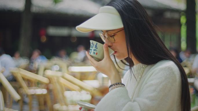 喝盖碗茶成都茶馆陈锦茶铺人文烟火气